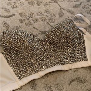 Rhinestone corset/ bra